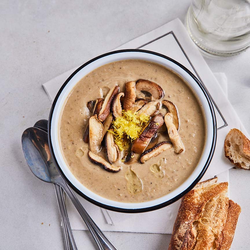 Roasted Mushroom and Thyme Soup